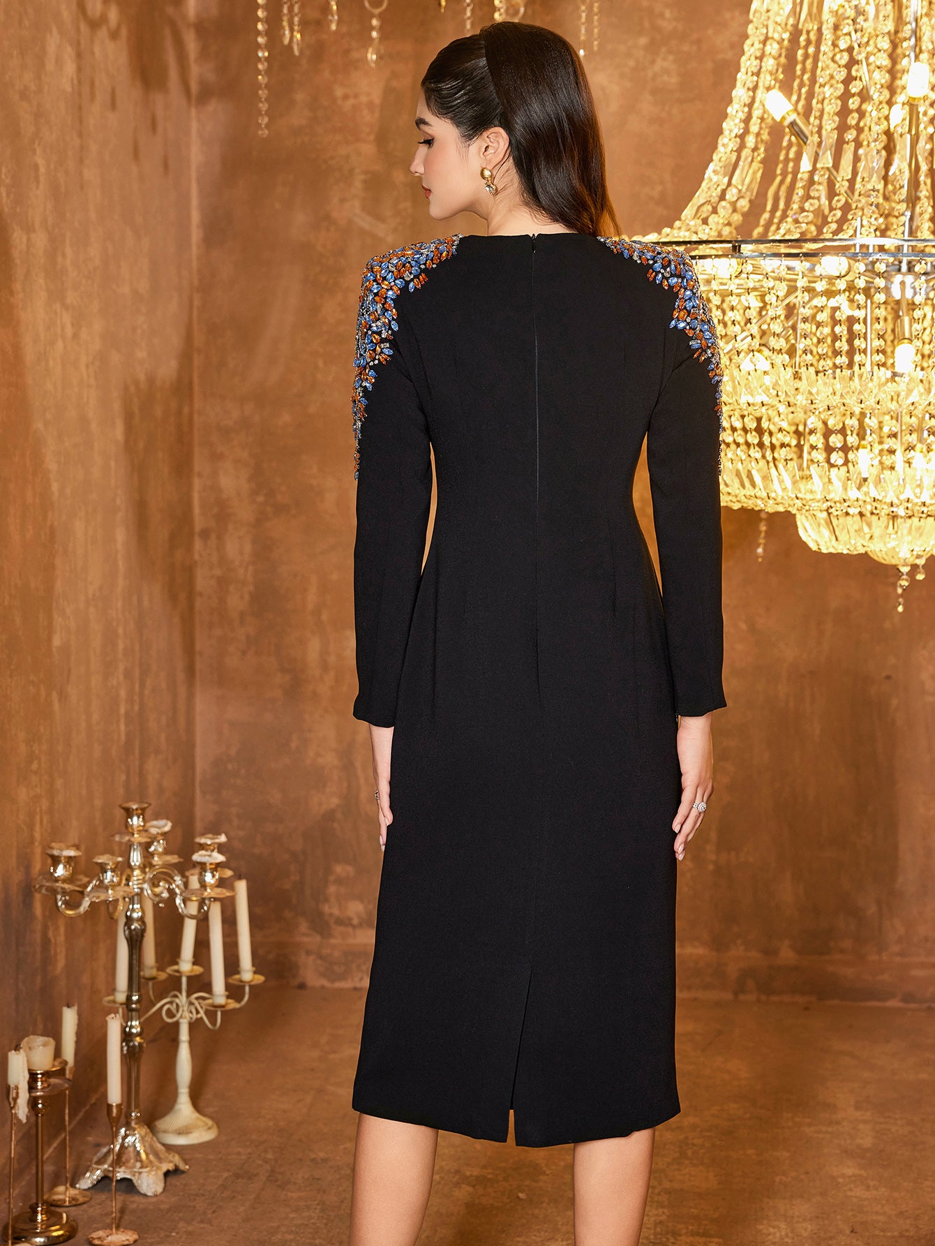 The Beatrice Embellished Midi Gown