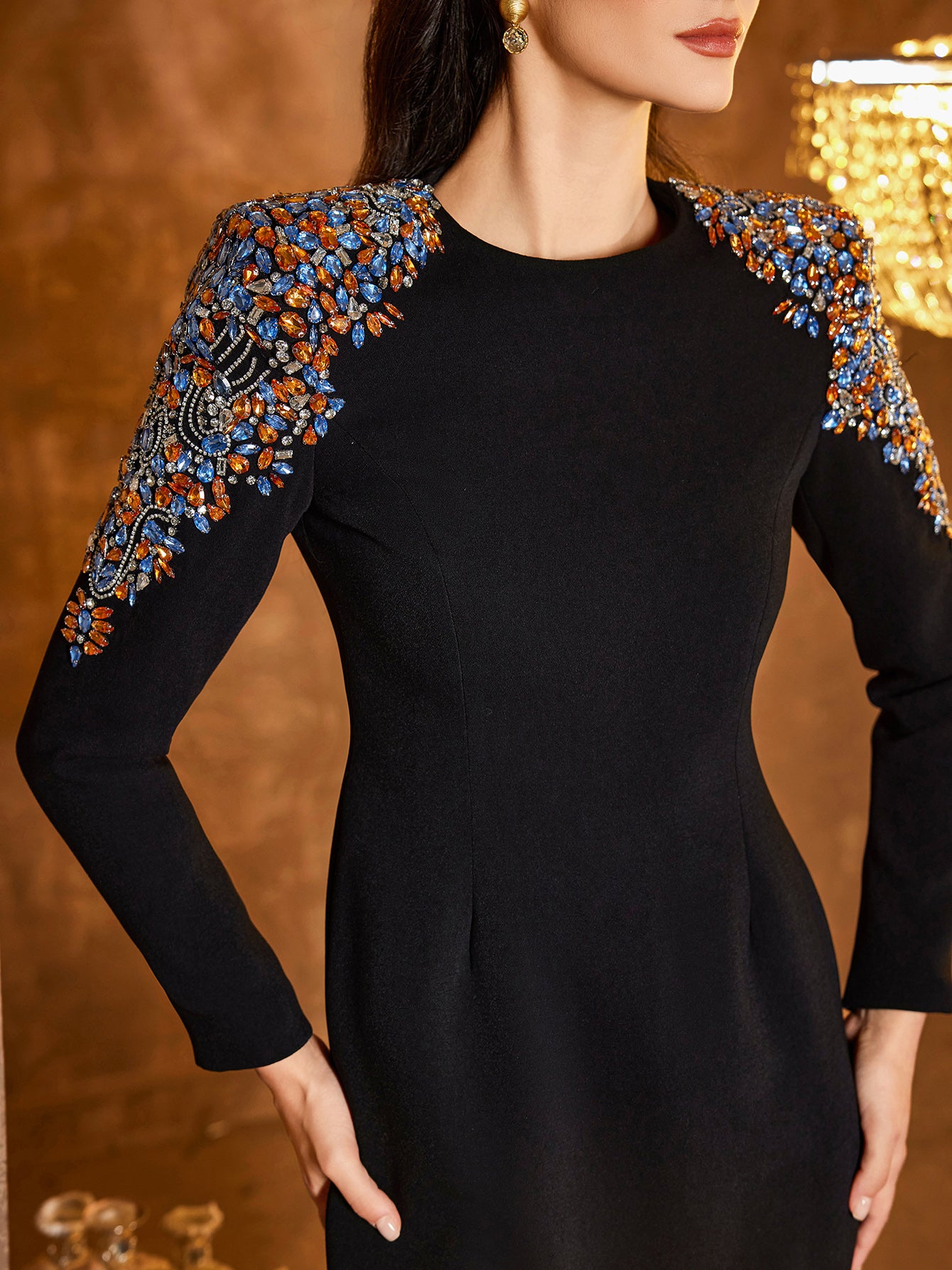 The Beatrice Embellished Midi Gown