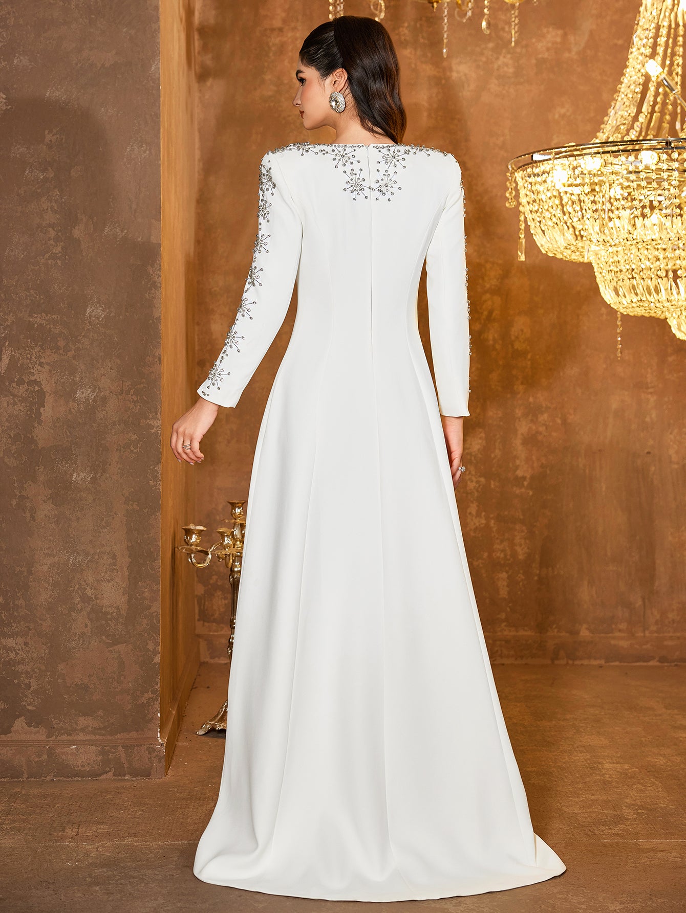 The Aurelia Ivory Chandelier Gown
