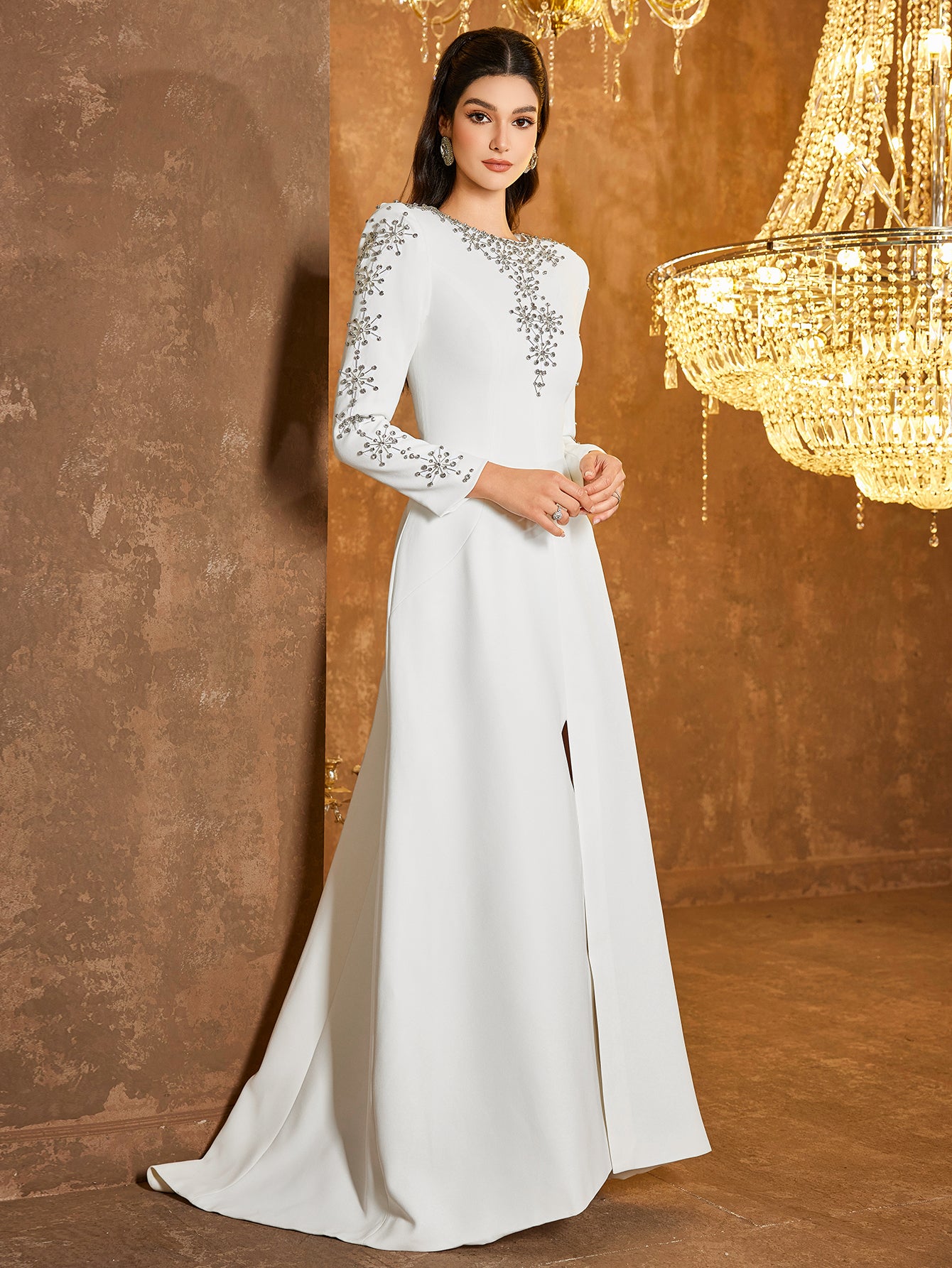 The Aurelia Ivory Chandelier Gown