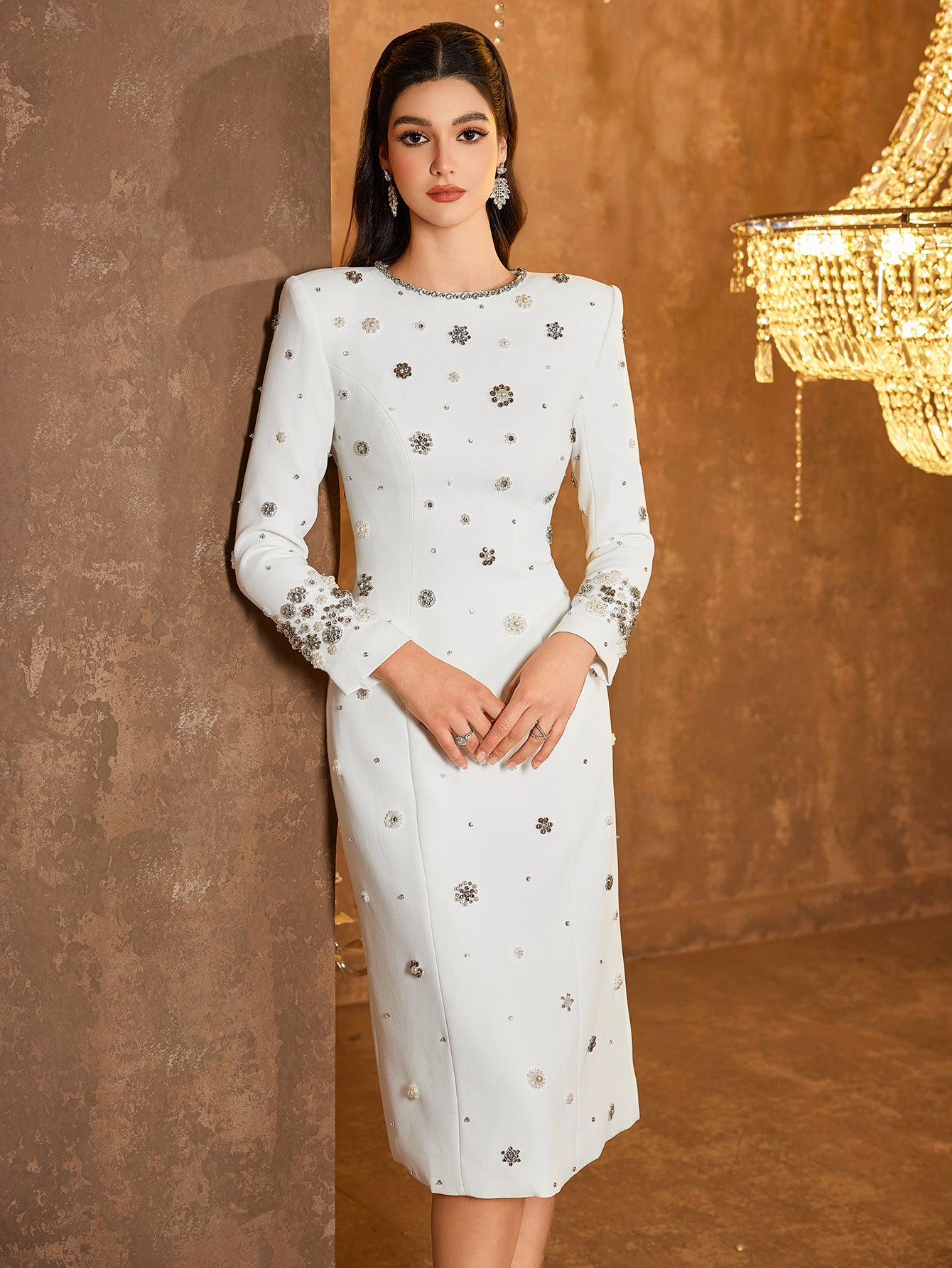 The Odette Embellished Midi Gown