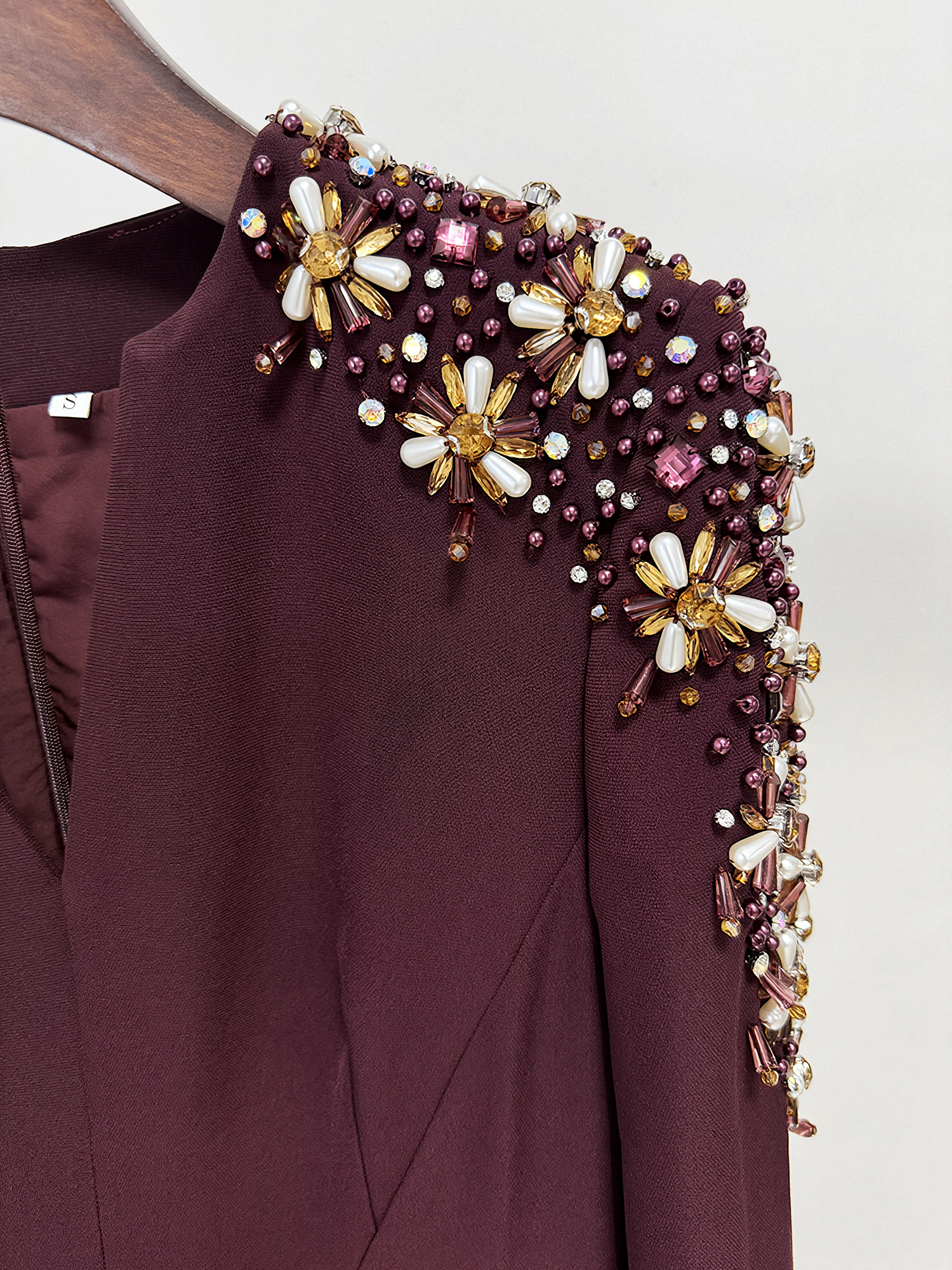 The Vesta Burgundy Gown
