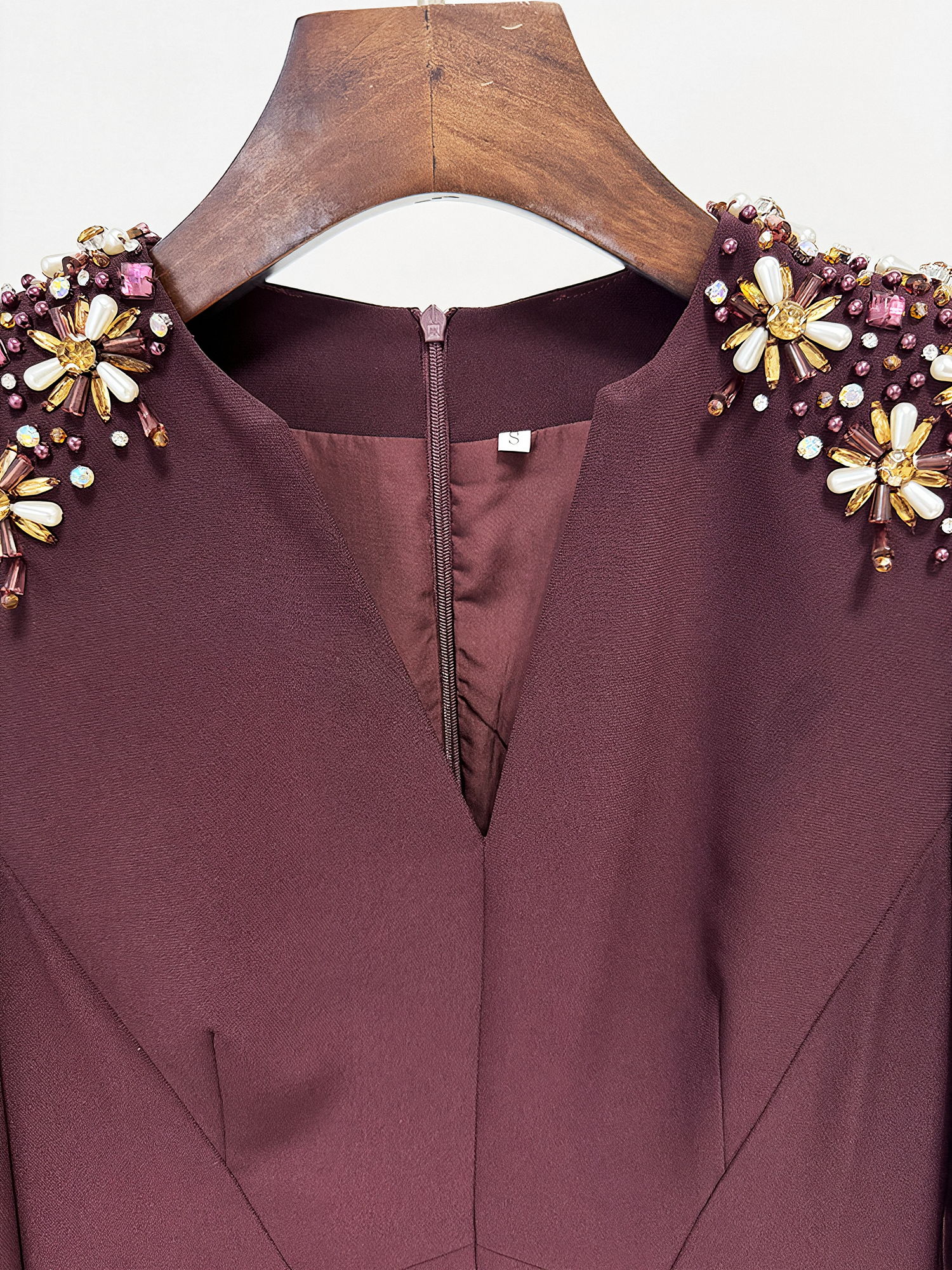The Vesta Burgundy Gown