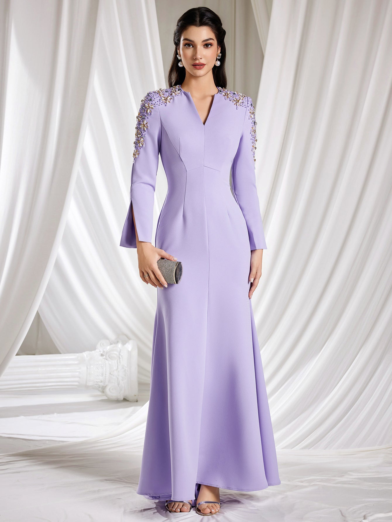 The Genevieve Hand-Embellished Maxi Gown