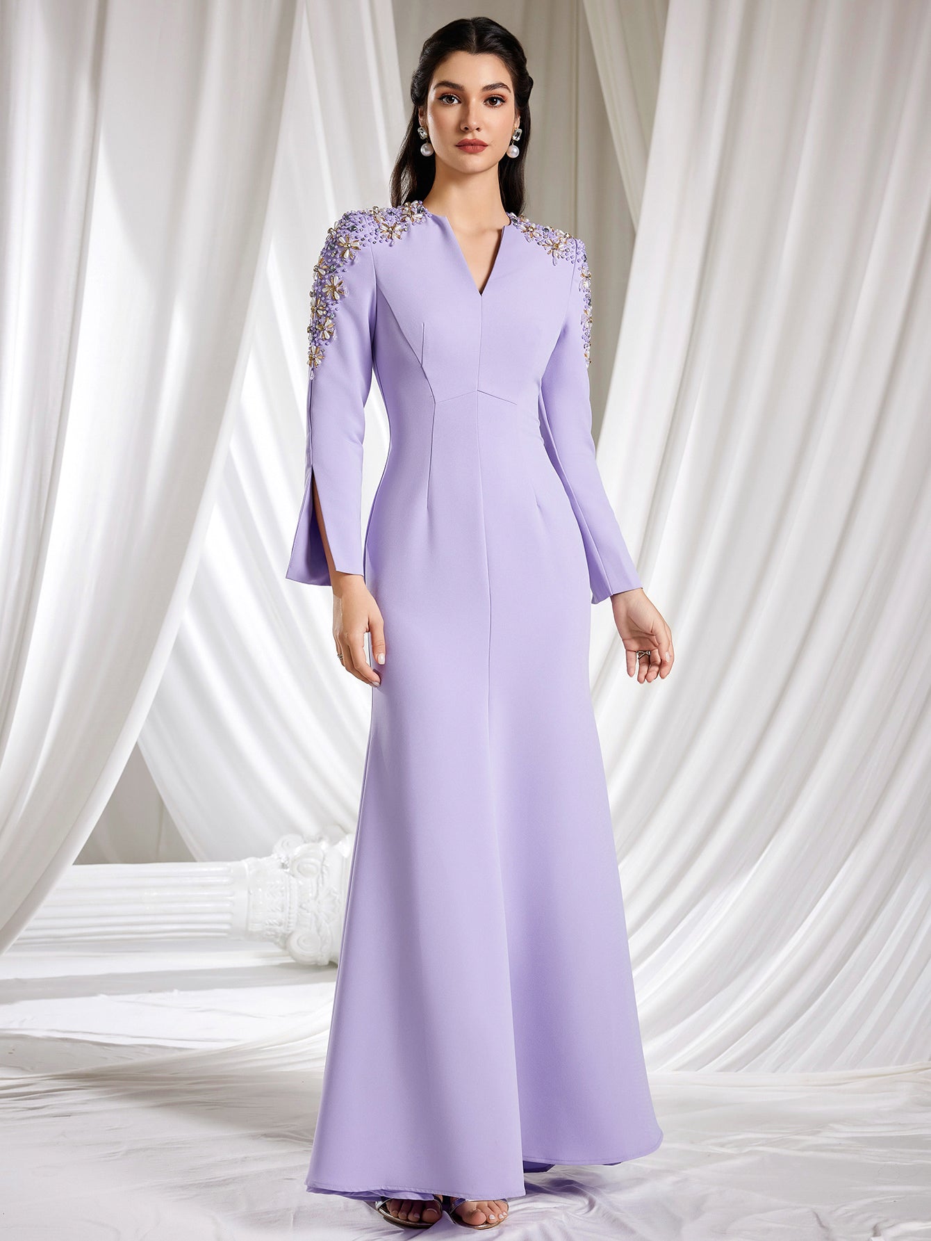 The Genevieve Hand-Embellished Maxi Gown