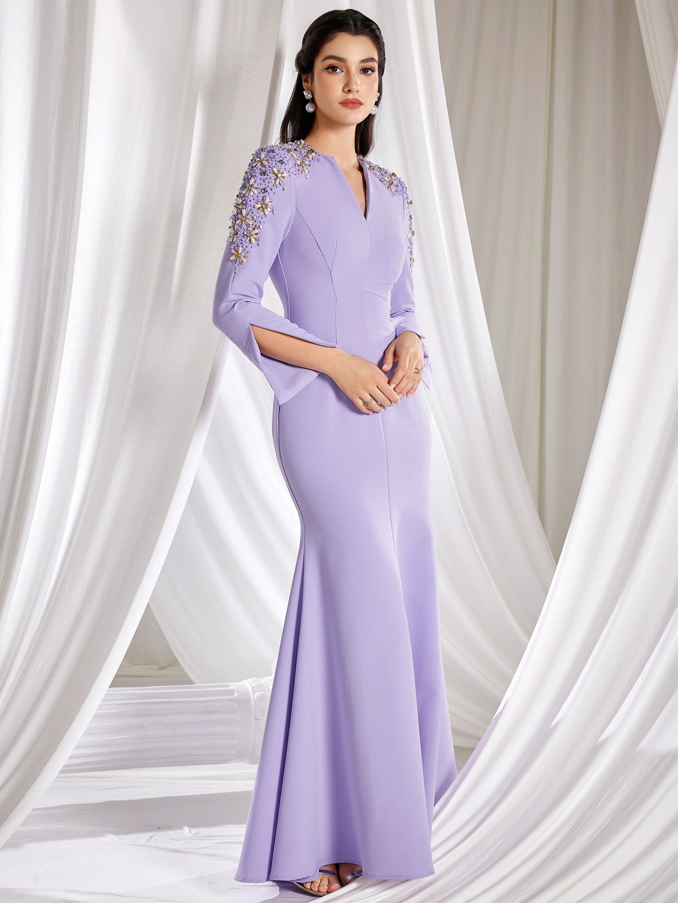 The Genevieve Hand-Embellished Maxi Gown