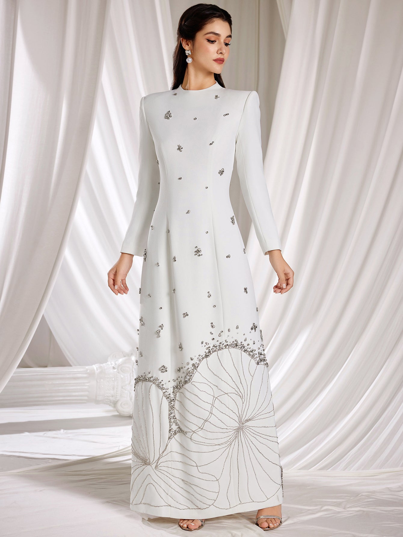 The Seraphina Hand-Beaded Art-Deco Gown