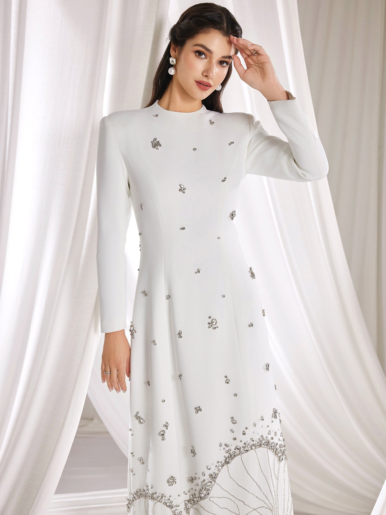 The Seraphina Hand-Beaded Art-Deco Gown