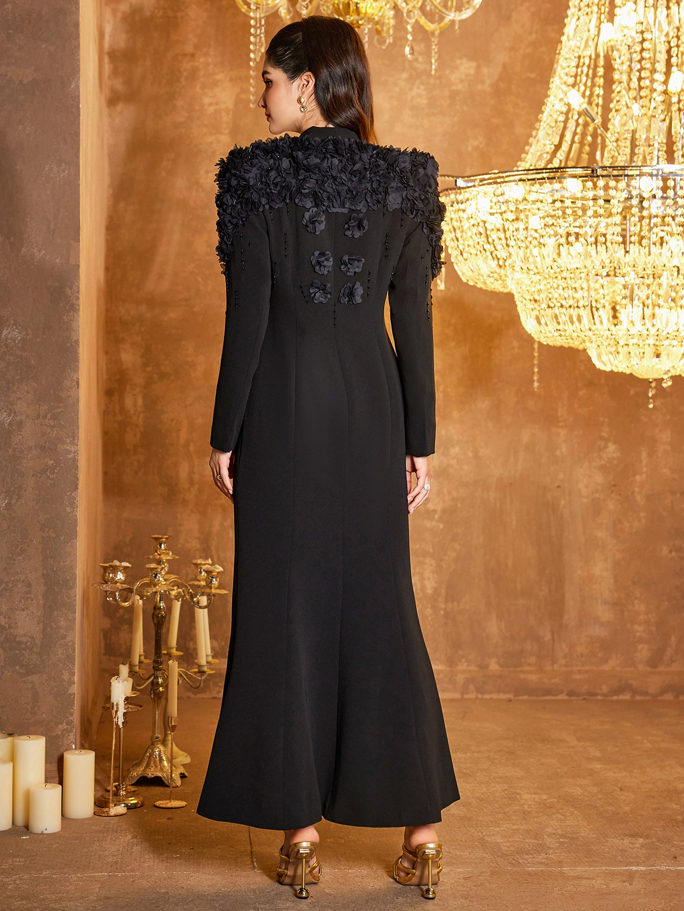 The Midnight Florence Petal Blazer Gown