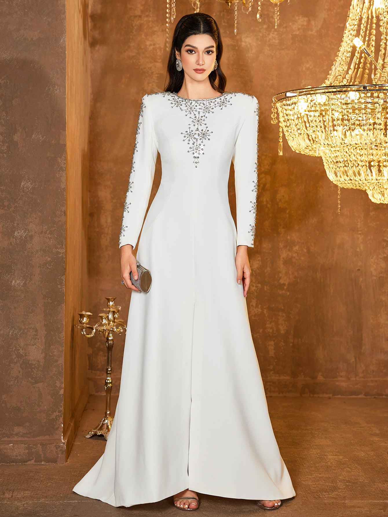 The Aurelia Ivory Chandelier Gown