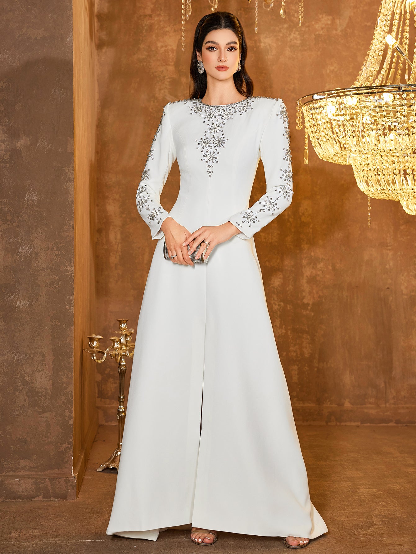 The Aurelia Ivory Chandelier Gown