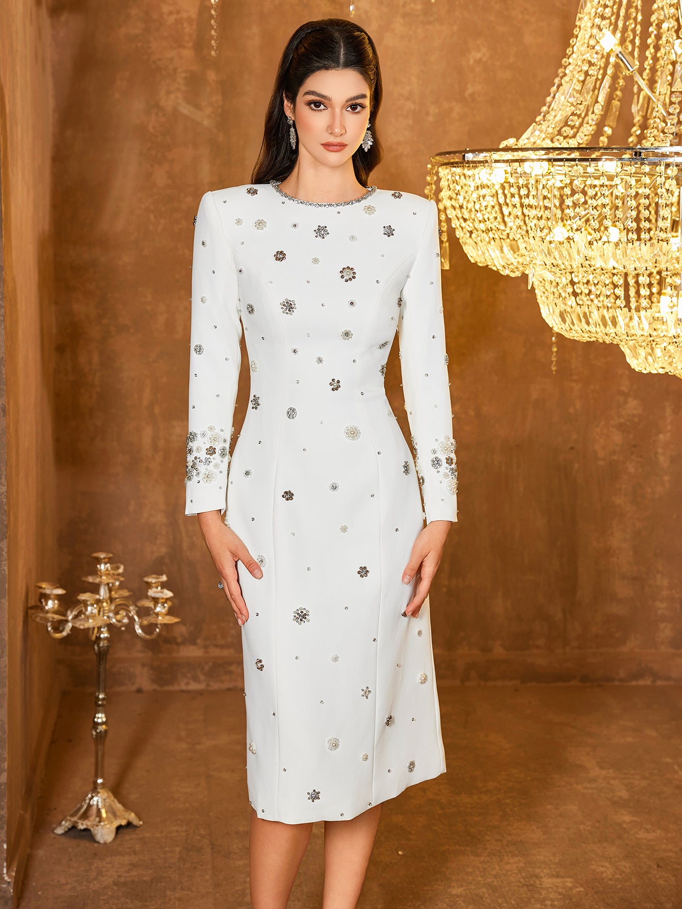 The Odette Embellished Midi Gown