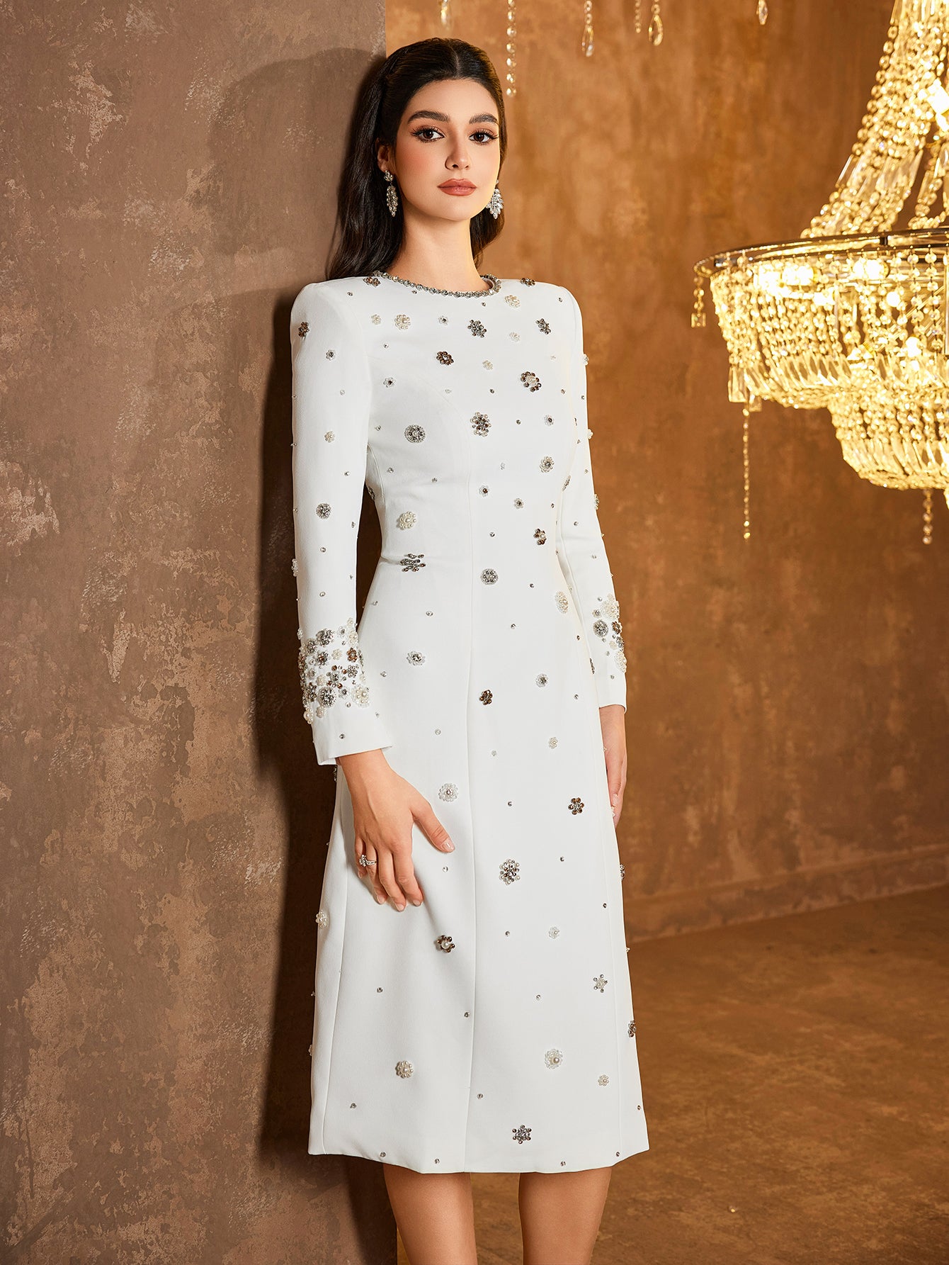 The Odette Embellished Midi Gown