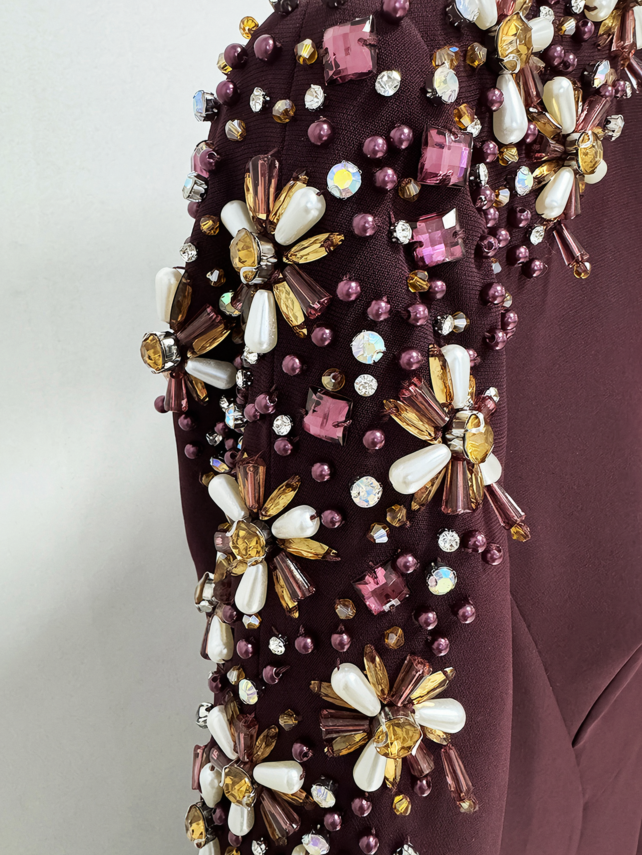 The Vesta Burgundy Gown