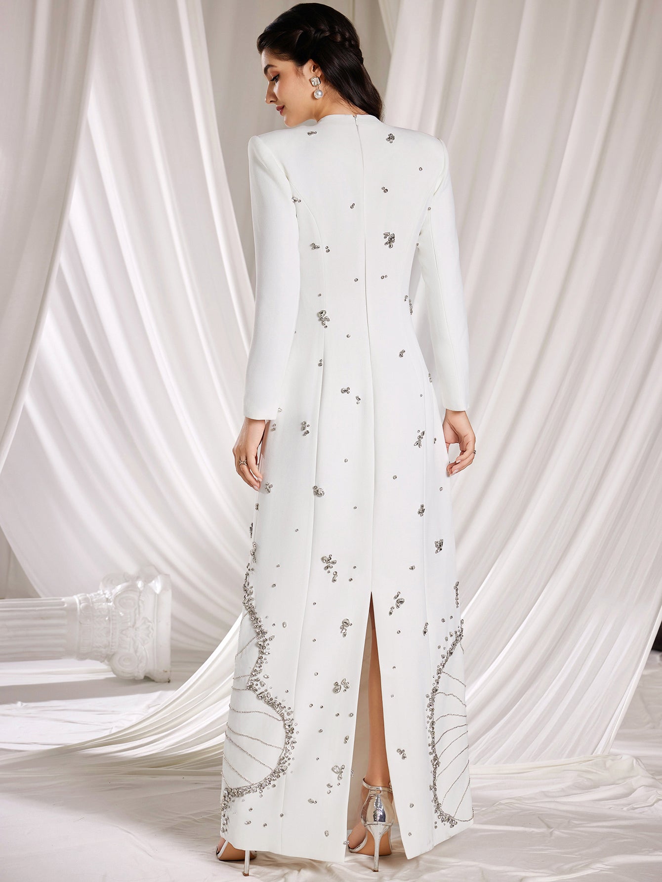 The Seraphina Hand-Beaded Art-Deco Gown