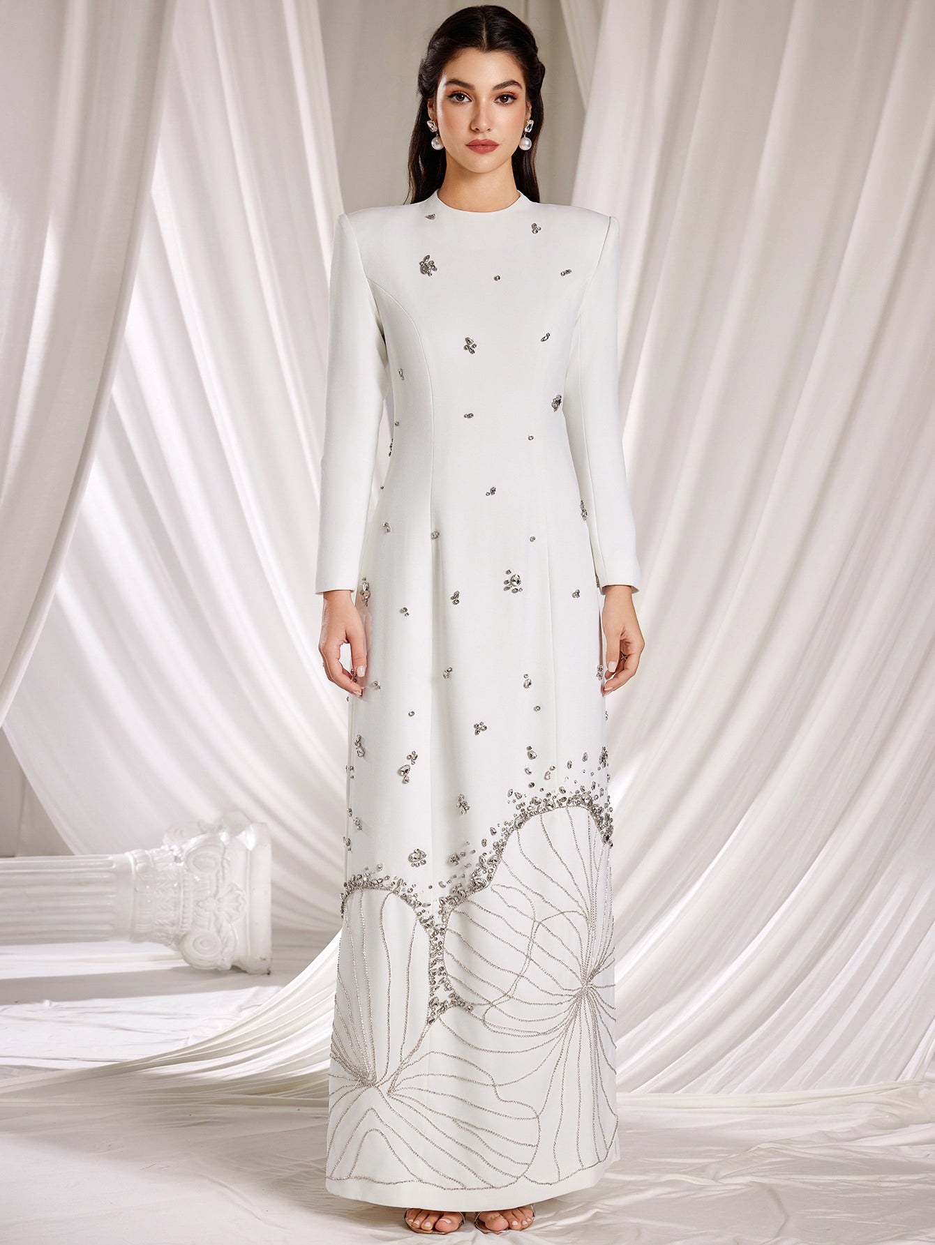 The Seraphina Hand-Beaded Art-Deco Gown