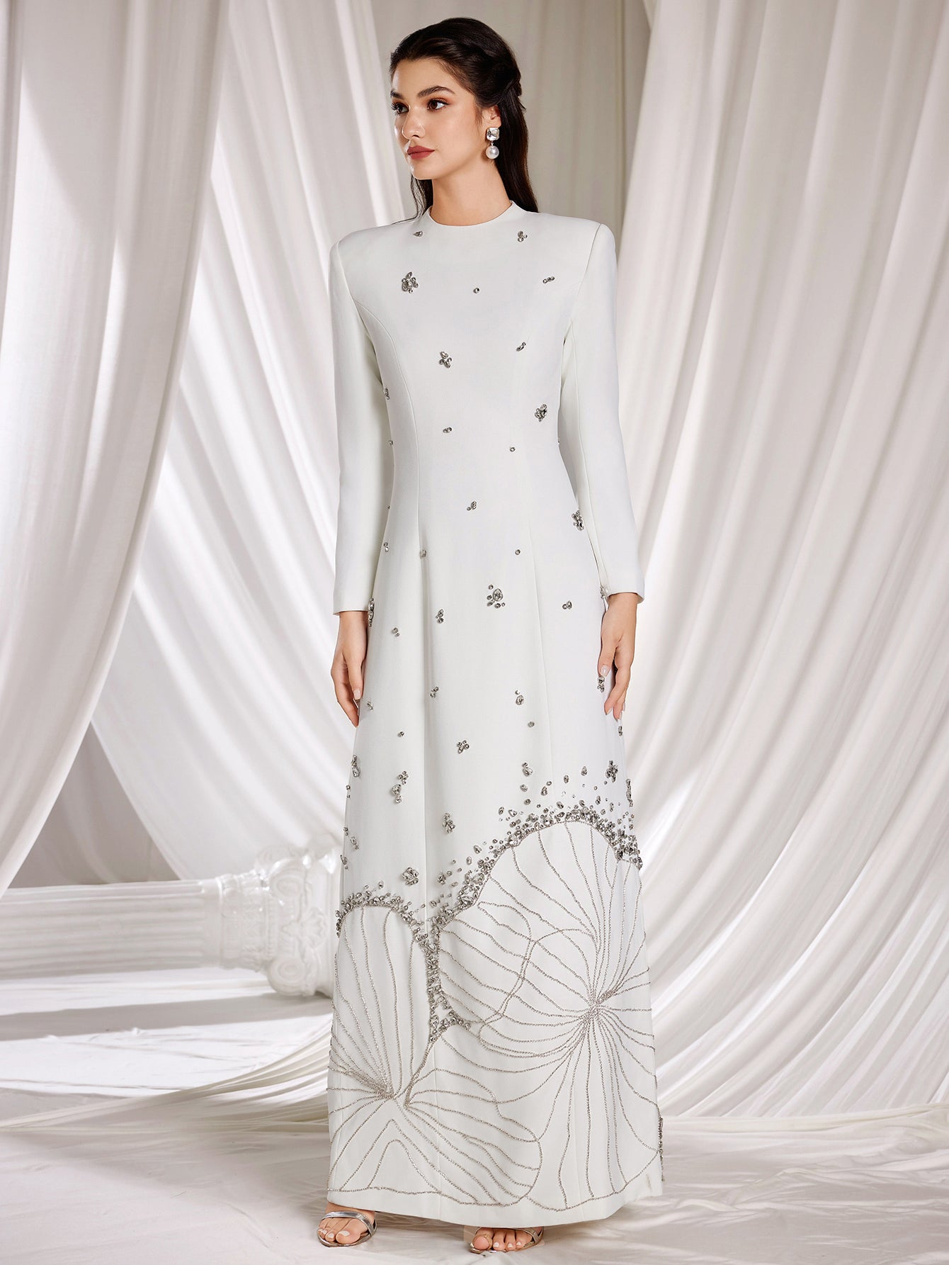 The Seraphina Hand-Beaded Art-Deco Gown
