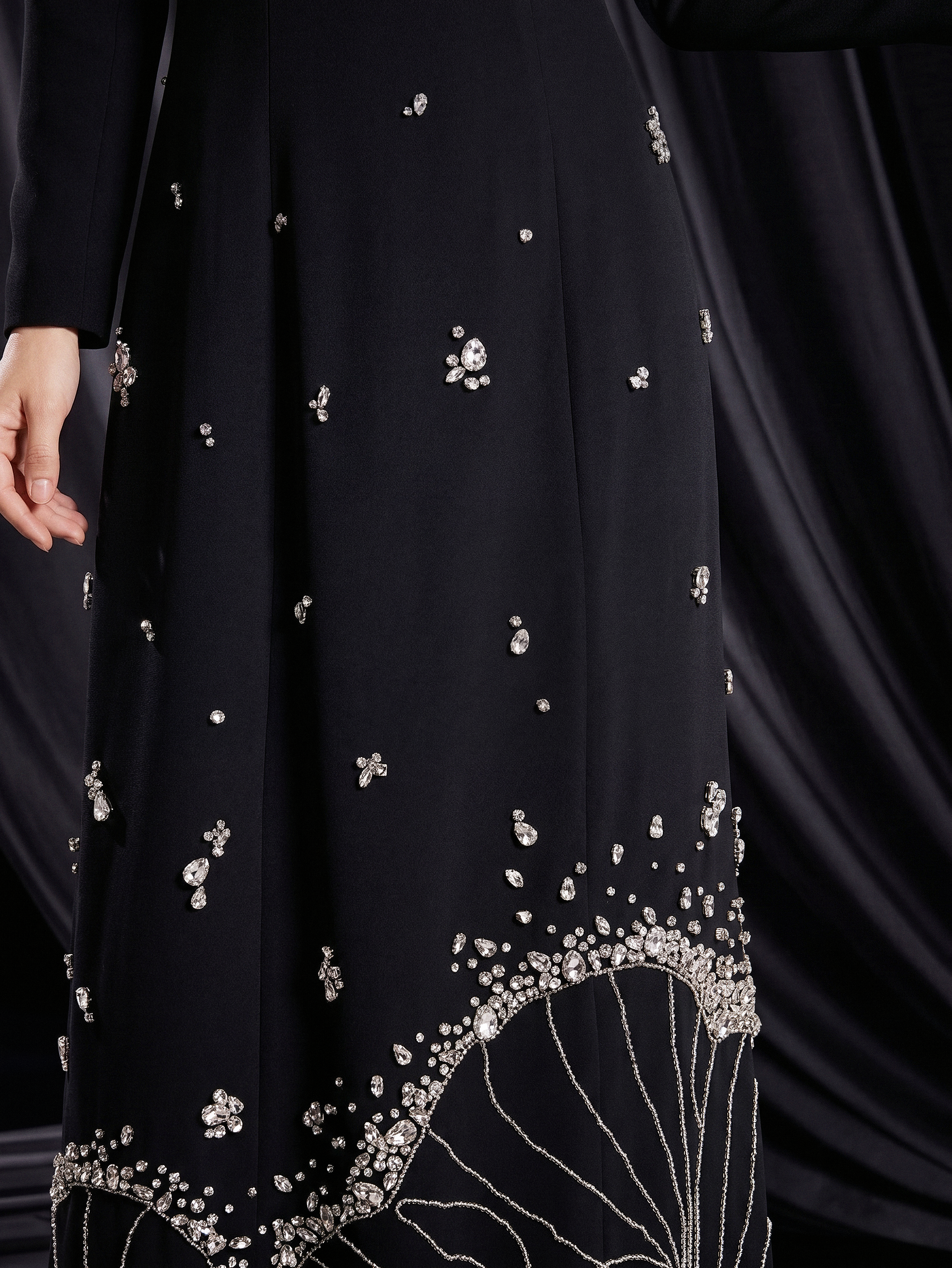 The Lyra Floral Column Gown