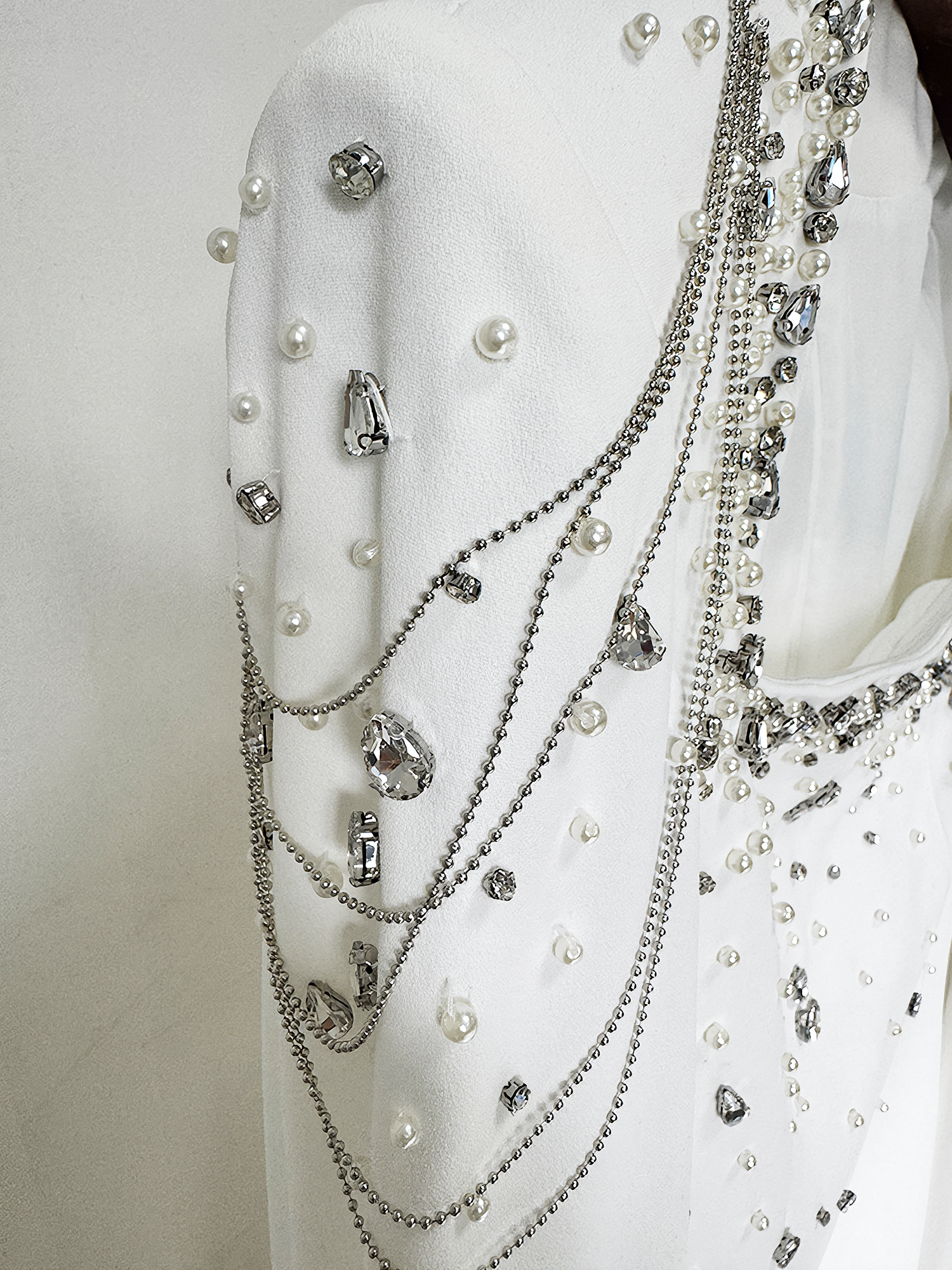 The Isabella Ivory Cape Gown